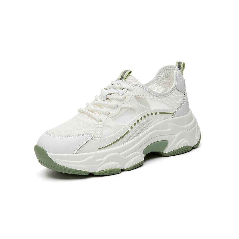 Fashion 2025 New Summer Thick Soled Casual Sandals Sports Shoes Mesh Breathable Thin White Women's Shoes Summer Casual Shoes