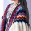 Manufacturer's New Ethnic Style Ruffled Knit Shawl: Xinjiang Stripe, Sichuan-West Travel, Thick and Warm