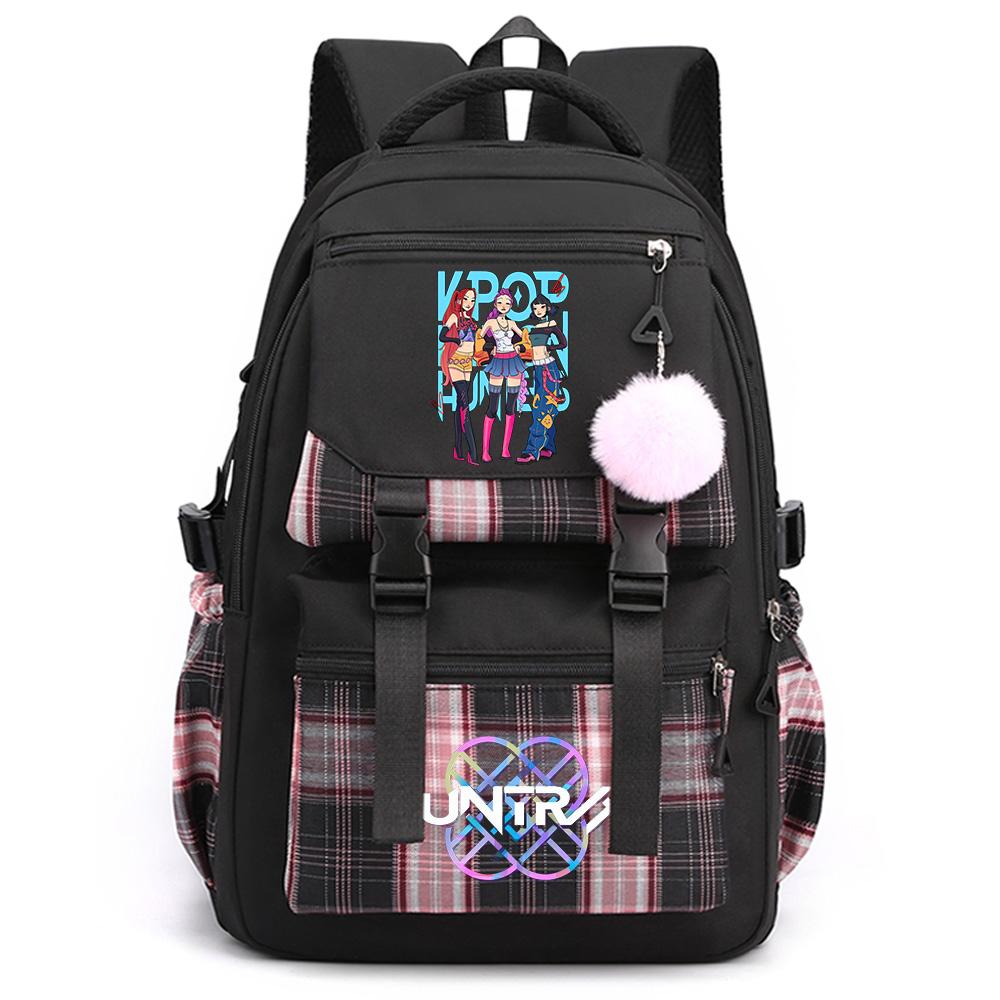 Anime Cute Cartoon K-Pop Printed Large Capacity Backpack for Teenger Student Girl Boy Schoolbag Bookbag Kid Gift Women Waterproof Travel Bag Mochila