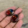 Faceted Ammolite Earring Electroformed Copper Gemstone Earrings Handmade Earring Electroformed Jewelry Latest Design Earring Gifts For Women
