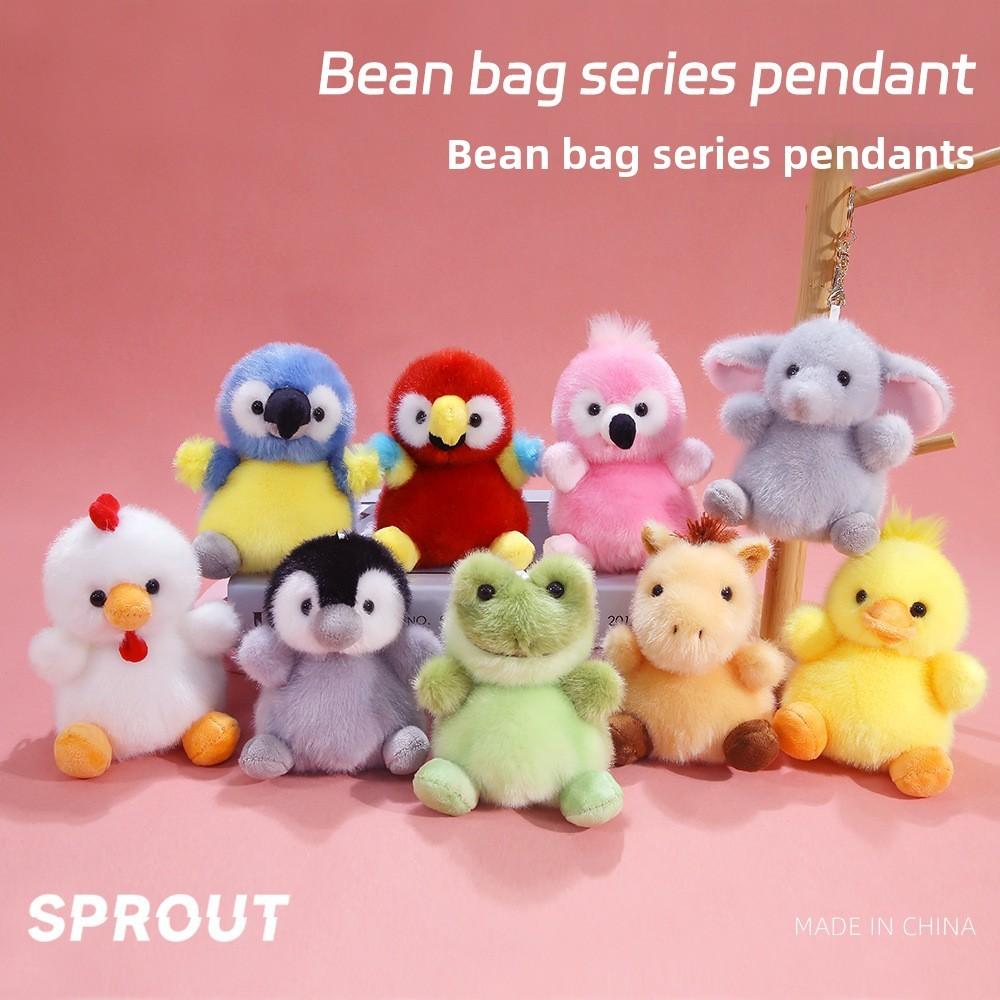 Plush Bear Keychain Animal Toy Soft Polyester Hanging Decor For Kids
