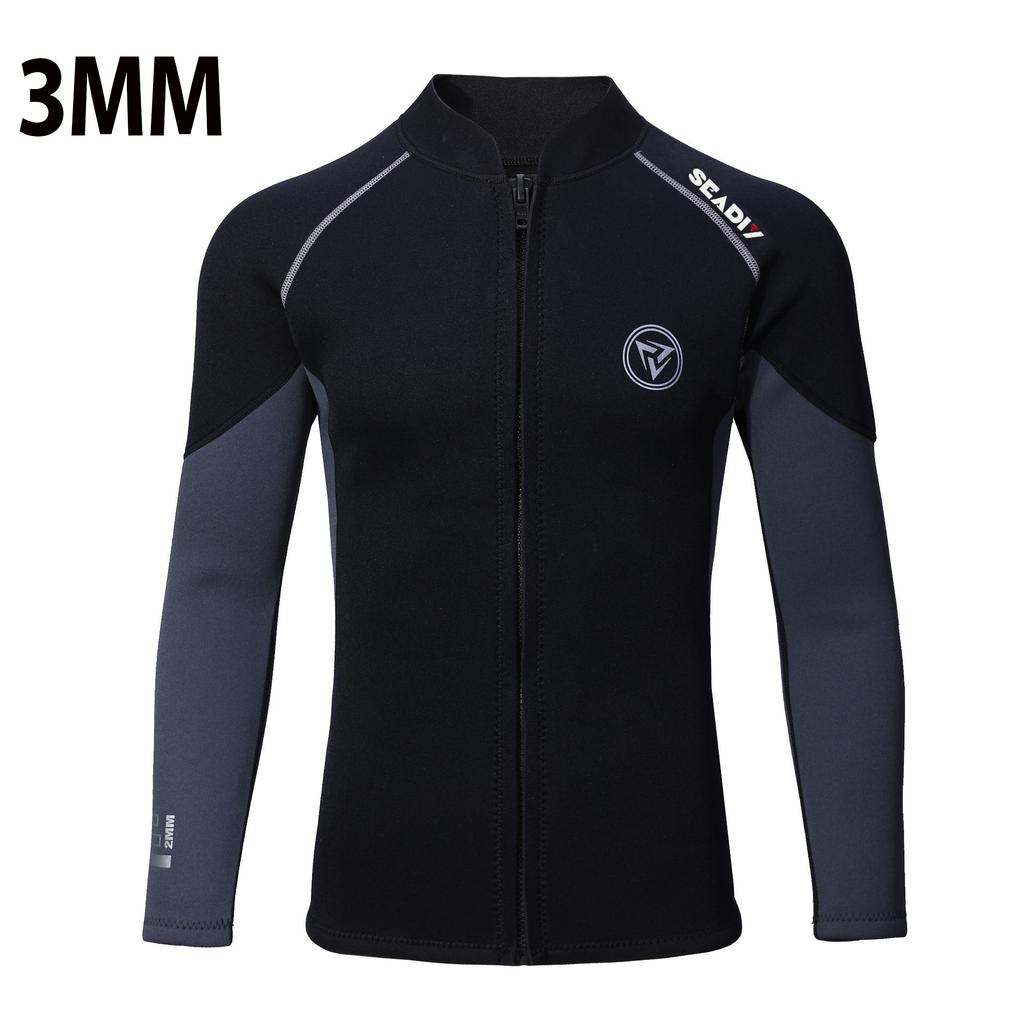 3MM Men Wetsuit Neoprene Scuba Diving Suit Zipper Jacket Pants Spearfishing Swimwear Kayak Surfing Swimsuit