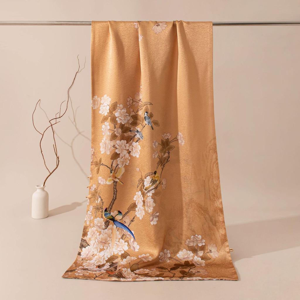 Mulberry Silk Snowflake Scarf: Gift Boxed Qipao Shawl