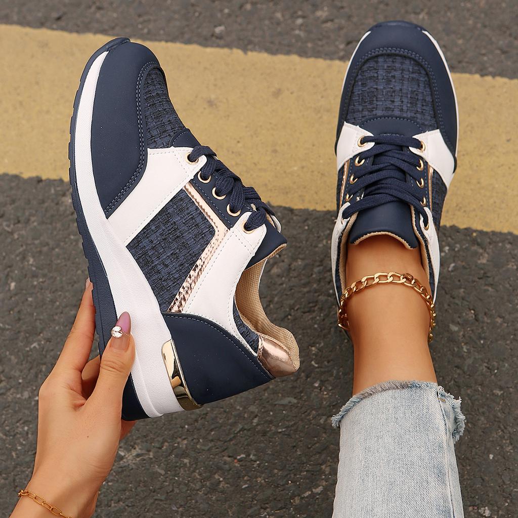 Fashion Women Sneakers Platform Leather Patchwork Casual Sport Shoes Ladies Outdoor Running Vulcanized Shoes for Women Zapatos De Mujer