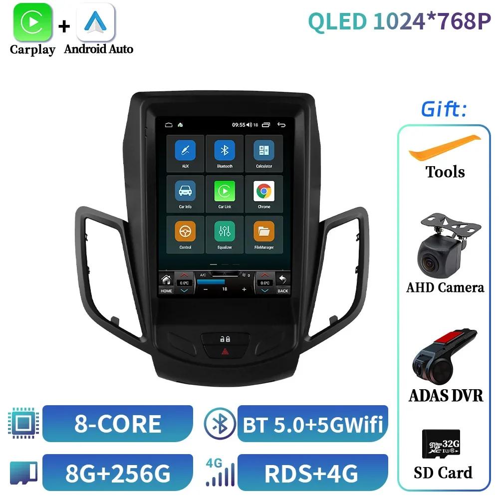 9.7inch For Ford Fiesta Mk7 2009-2016 Android 14 Car Radio Multimedia Navigation Player Stereo Wireless Bluetooth Carplay Screen