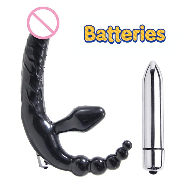 Strapon Dildo Vibrator for Couples Erotic Intimate Goods Double Penetration 10 Speed Anal Vibrator Sex Toys for Women Lesbians