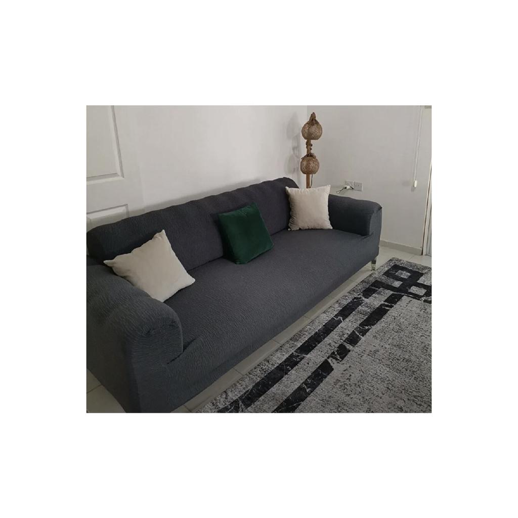 Jacquard 3-seater Sofa Cover, Sofa Bed Sofa Cover 1 Piece Stone Gray