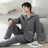 Gepolsterter Herren-Schlafanzug Winter Reine Baumwolle Dreilagig Verdickt Herren Gepolsterte Jacke Super Dicke Gepolsterte Kleidung Loungewear