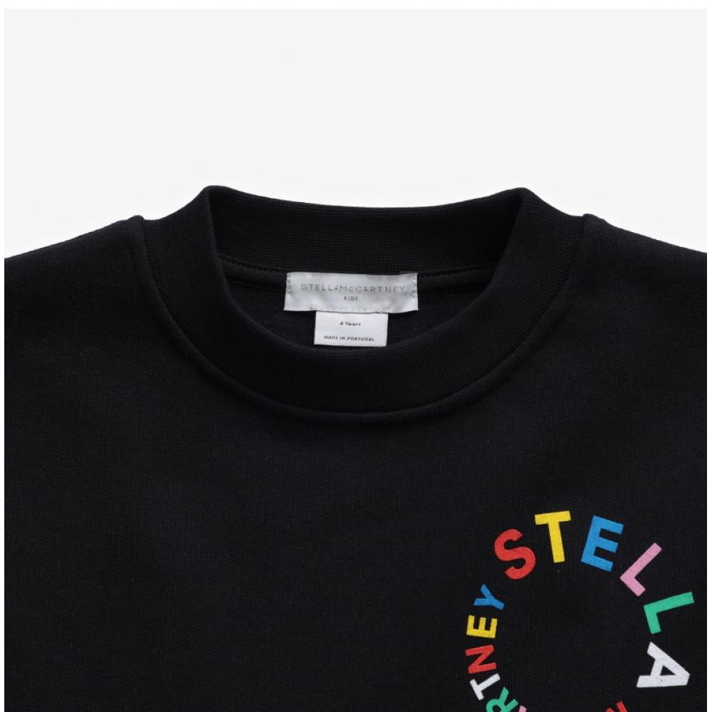 Stella Mccartney Tt4d00 Z0447 930 Round Logo Kids Sweatshirt
