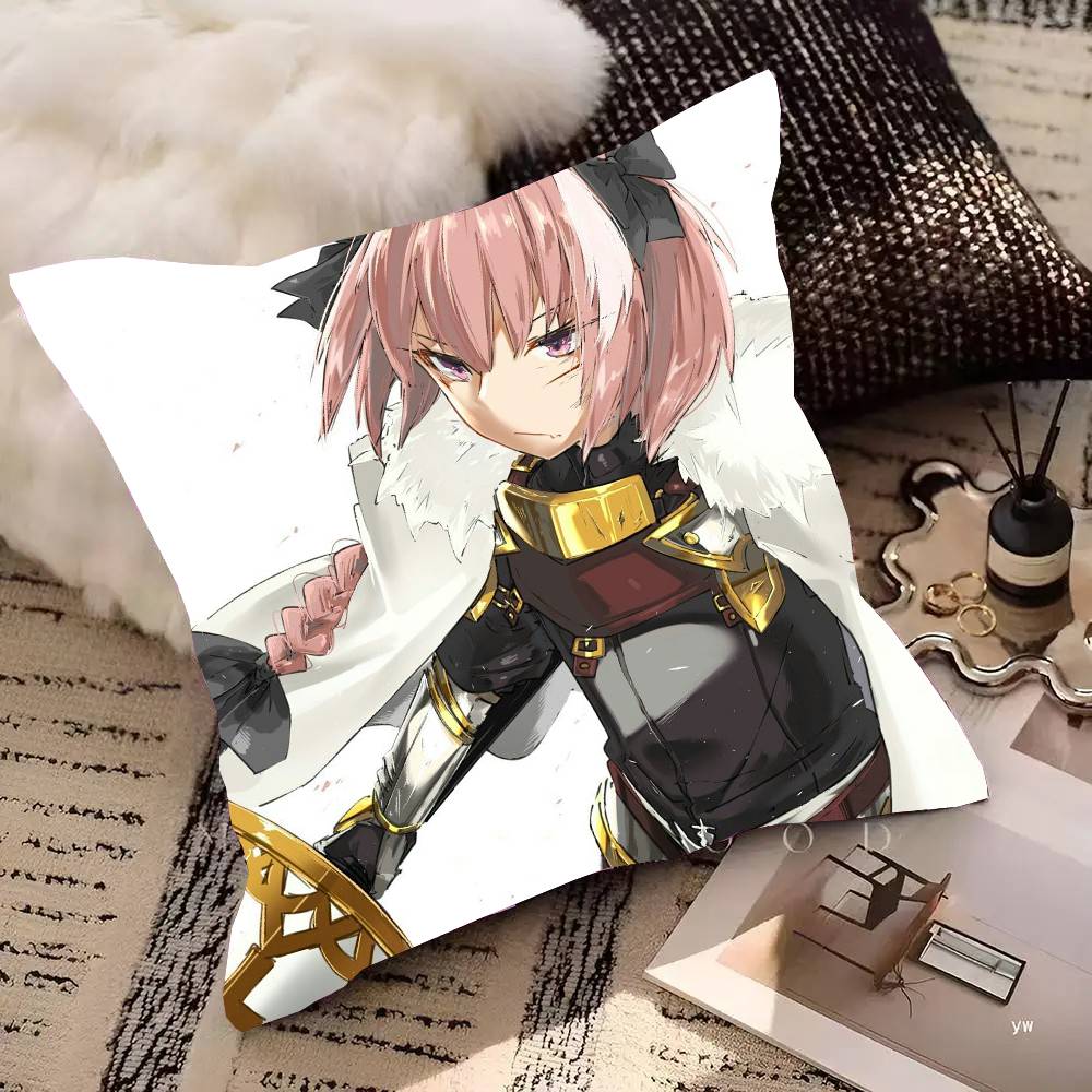 Astolfo Anime Fate Pillow Case Fashion Square Pillowcase Bedroom Sofa Room Ins Decoration Leisure
