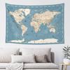 Bohemian Weltkarte Wandteppich Wandbehang Antiker Nautischer Dekor Kunst für Wohnzimmer Schlafzimmer Geographie Poster Druck