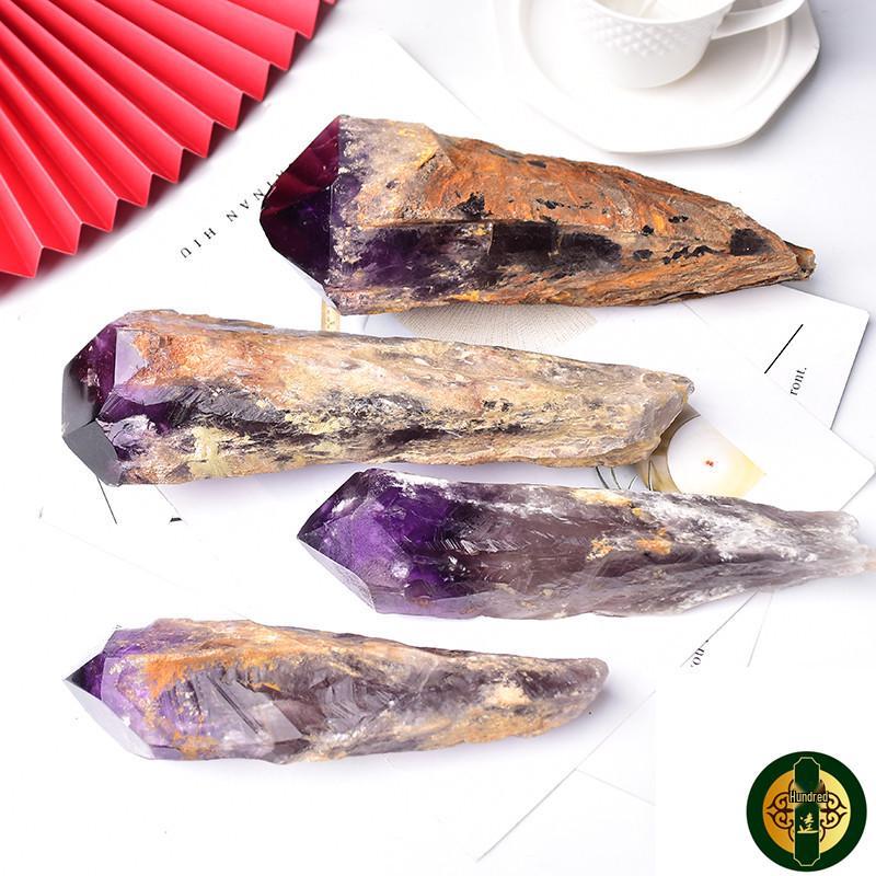 Natural Amethyst Raw Crystal Point Display Piece Ornament