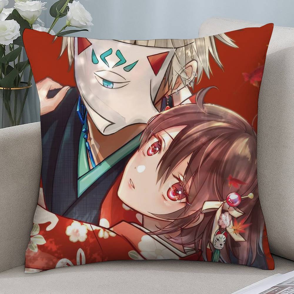 

Аниме Миникуи Юукаку но Ко Наволочка Короткий плюш Двусторонняя печать Квадратные наволочки для диванных подушек Домашний декор для подушек 12x12Inch