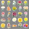 50 Chrysanthemum Graffiti Stickers Personalized Small Fresh Flowers and Plants Decoration Mobile Phone Suitcase Water Cup Stickers