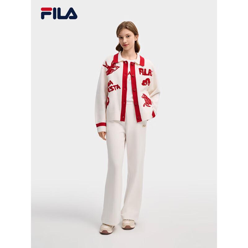 Fila Women's Blush Towel Embroidery Knitted Cardigan