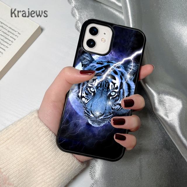 Krajews Tier Tiger weiche Handyhülle Abdeckung Für iPhone 17 Air 16 15 14 plus 12 13 pro max Hülle Schale Fundas