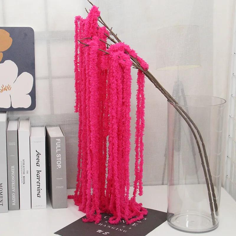 DIY Dried Flowers Hanging Amaranthus for Wedding Arch Bridal Bouquets Decor Eternal Lovers Tears Nordic Shop Windows Display