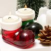 Christmas Boots Candlestick Silicone Mold DIY Xmas Ornaments Plaster Molds Concrete Resin Candle Holder Crafts Making Home Decor