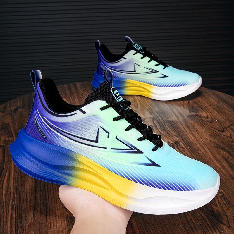 Mesh shoes new thick-soled breathable running shoes lightweight shock absorption non-slip running shoes casual sports shoes