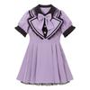 Yumetembo Idol Design Purple X Black Women's Dress, 534461,