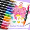 12-48 Pcs Dual Tip Glitter Acrylic Markers 24/48/96 Colors Fine-tip Metallic Art Markers Paint Pens Set for Rock Painting Stone