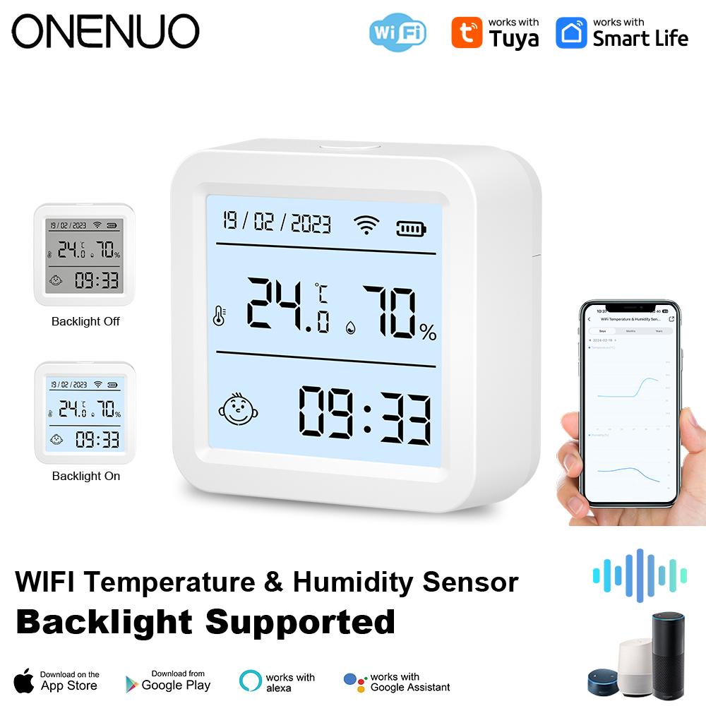 Newest Smart WIFI Temperature Humidity Sensor Hygrometer Thermometer Smart Life APP Control Moniter Support Alexa Assistant