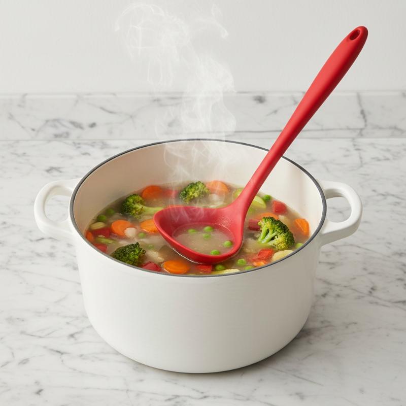 Silicone Kitchen Utensil Set, Food-grade Silicone, Including A Soup Ladle, Spatula, Rice Spoon, And Mixing Spoon