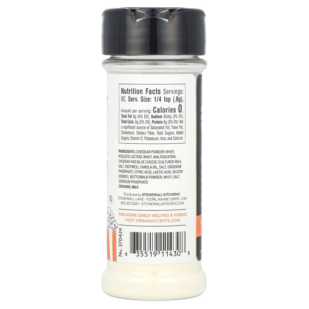 Condimento para Palomitas iHerb, Sabor Queso Cheddar Blanco, 64g (2,25 onzas)