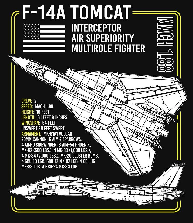

Naval F14 Tomcat Fighter Blueprint T Shirt New 100 Cotton Short Sleeve ONeck Casual Tshirts Mens clothing Size S3XL S