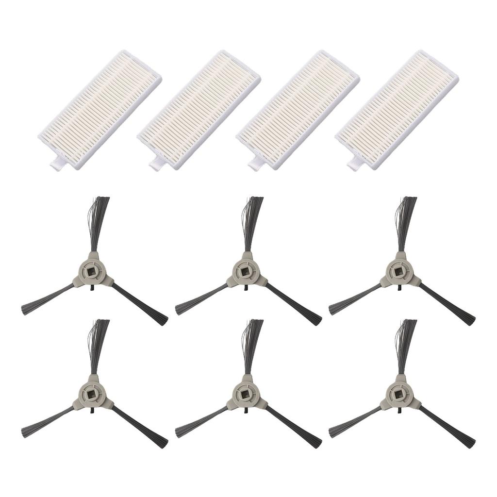 Replacement Side Brush And Filter Kit For For ROPVACNIC A1 Robot Vacuum Cleaner Accessories Plastic Nylon Dust Catching Parts