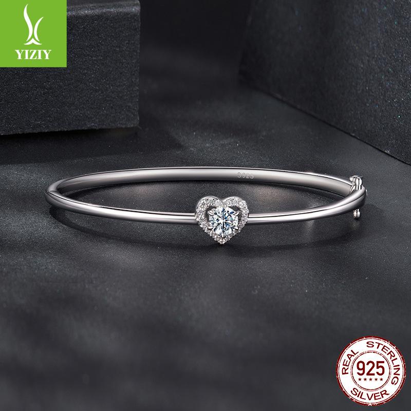 D Color Mozzarella Diamond Love Bracelet, Simple And High-End S925 Sterling Silver 50 Moissanite Bracelet