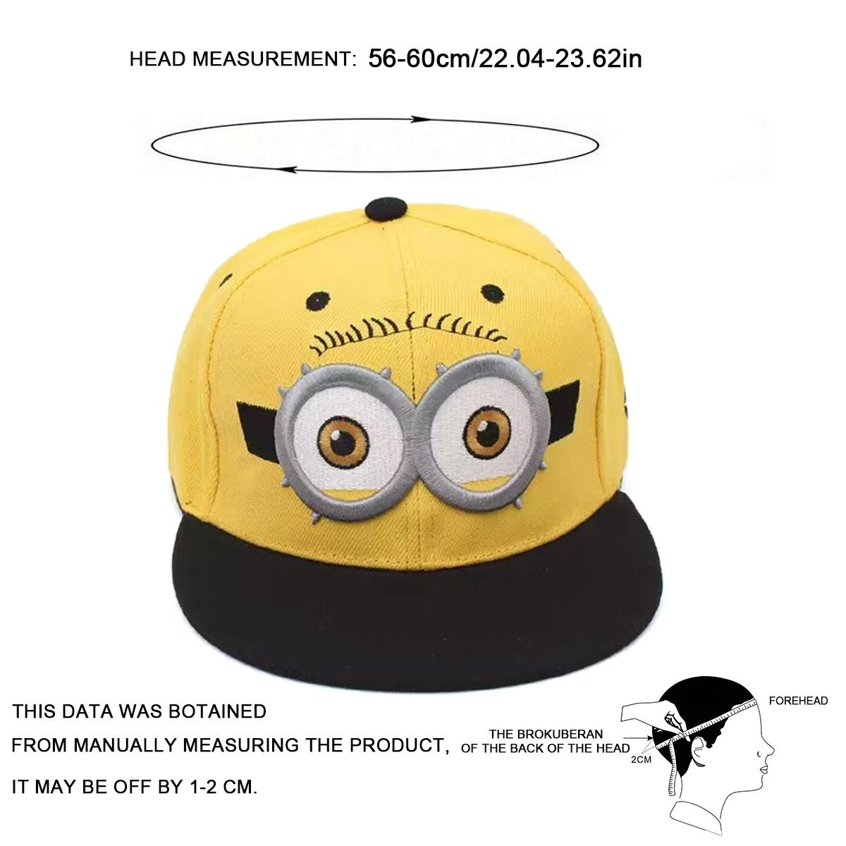 Fashionable Outdoor Parent-child Cute Baseball Cap Family Fashionable Minions Eye Embroidery Hip Hop Caps Leisure Travel Hats Flat Top Caps