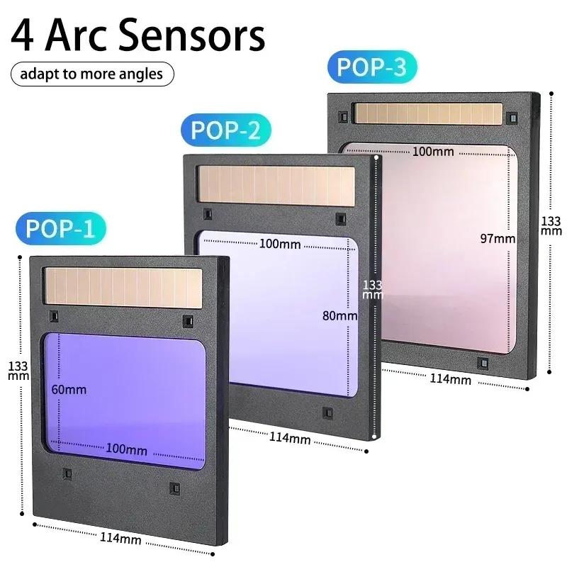 1112 Welding Helmet Automatically Darkening Soldering Welder Mask True Color Welder Cap 4 Arc Sensor for TIG MIG MMA Goggles
