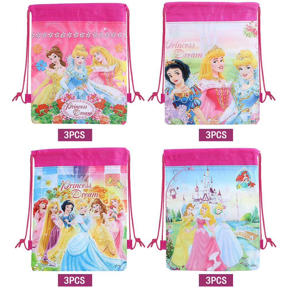 12 Pack Cartoon Princess Party Favor Bags Sling Bckpacks 27x 34cm/ 10.63x 13.4''