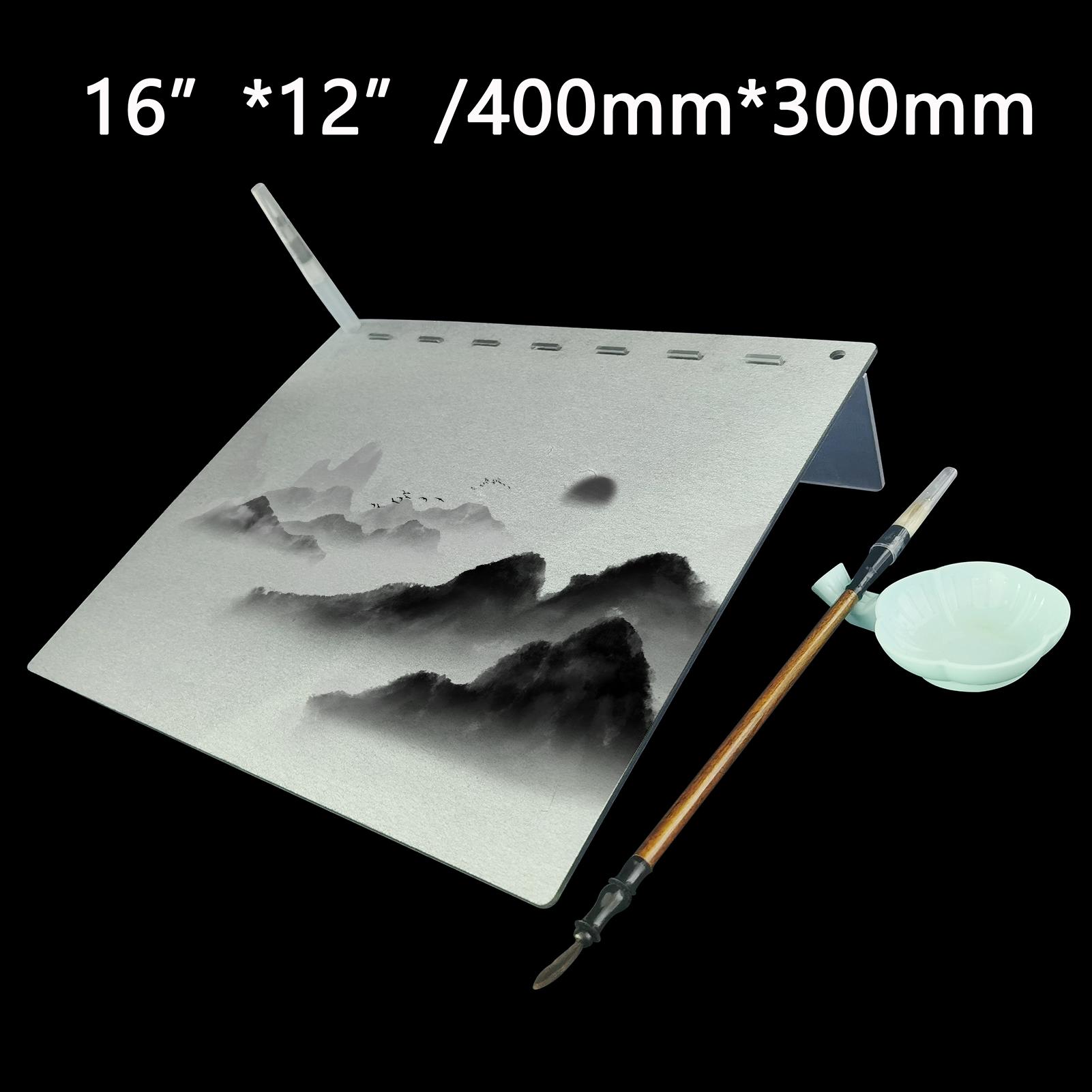 Pizarra de Dibujo con Agua Reutilizable Buda Escritura Pintura para Meditación Liberación de Presión Relajación con Agua Pincel y gray