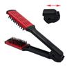 Splint Comb V Shape Hair Straightener Comb Hair Styling Tools Flat Brush Nylon Bristles Double Sided Brush For All Hair Types