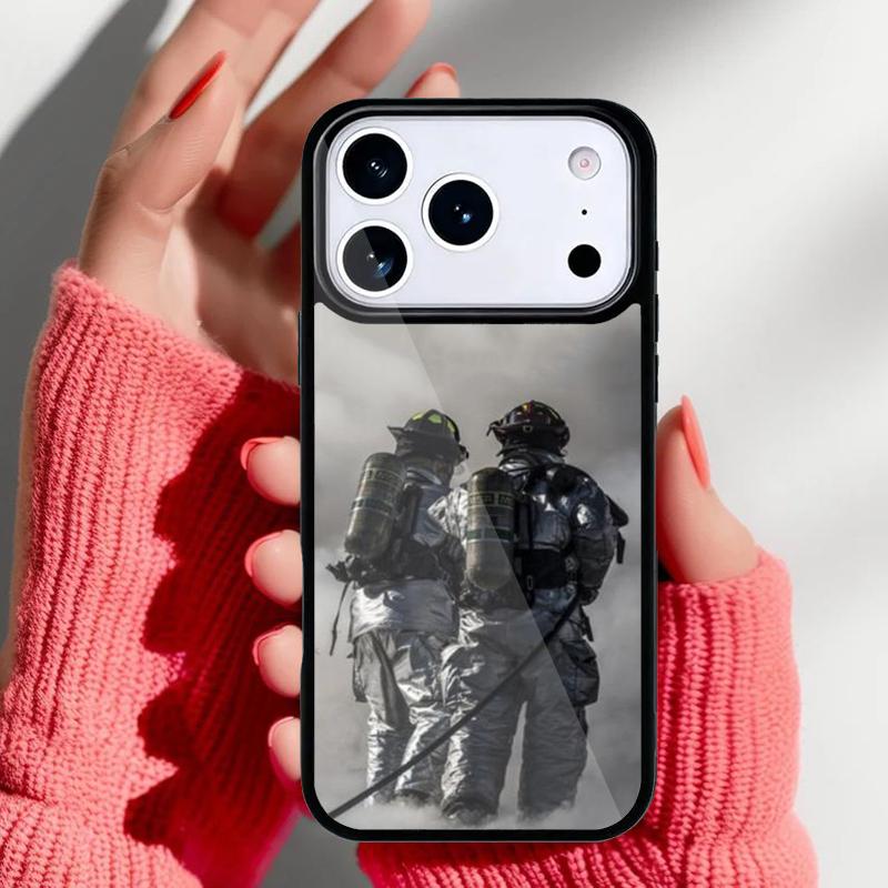 Brandweerman Brand Brandweerman zacht Telefoonhoesje voor iPhone 17 16 15 14 13 Pro Max Achterkant voor 12 11 Pro Coque