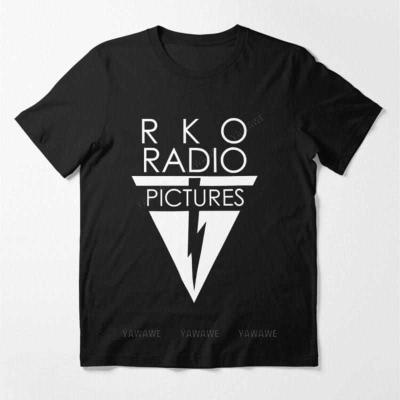 

Mens brand fashion tshirt Summer T shirts For Men RKO Radio Pictures Essential T Shirt male oneck short sleeve casual tops S