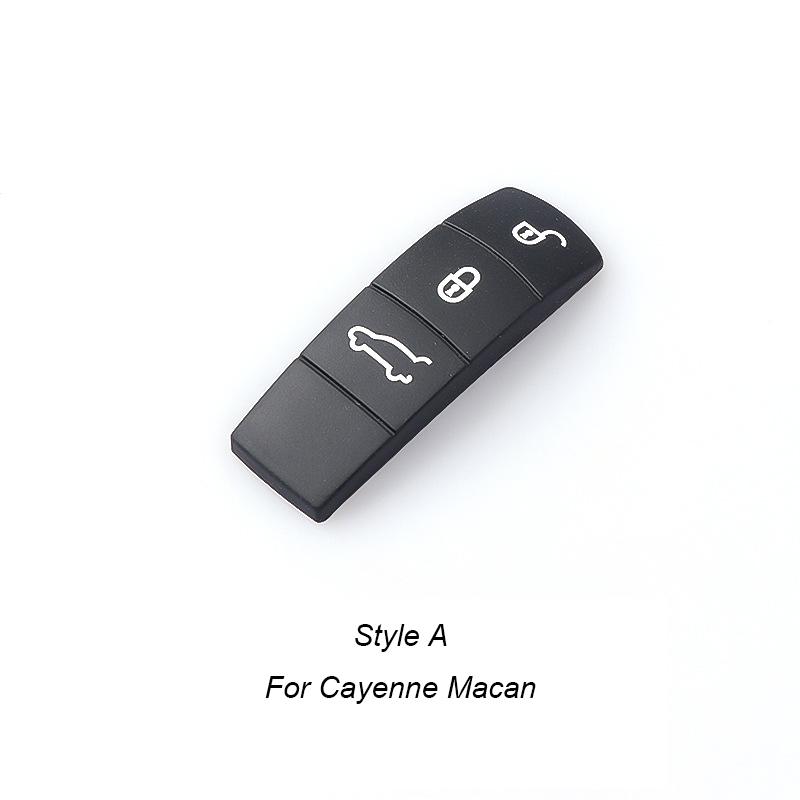 AABKQ1 For Porsche Cayenne Macan Panamera 911 718 Key Repair Kit Metal Frame Button Cover Tail Hanging Keychain Replacement Parts Set