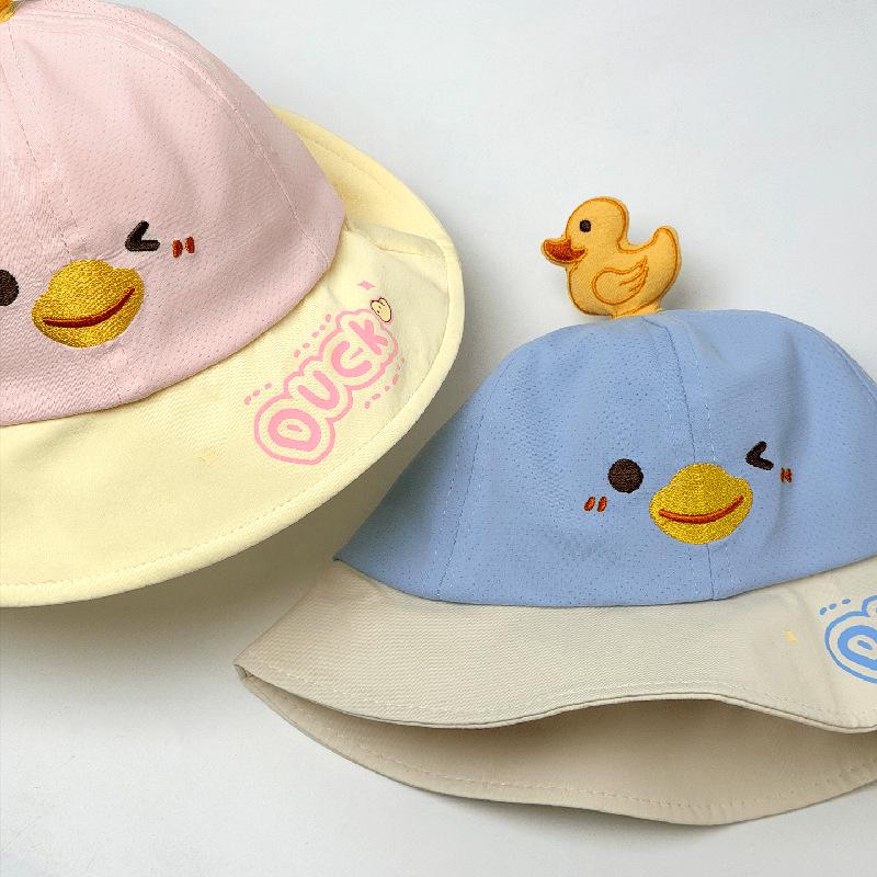 Koreanischer Enten-Cartoon-Eimerhut - Süßer Sonnenschutz für Frühling für Babys und Kinder