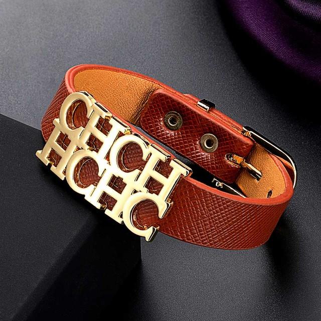 

Высококачественные женские и мужские браслеты из искусственной кожи с геометрической пряжкой из золотого сплава для женщин и парных украшений 21cm