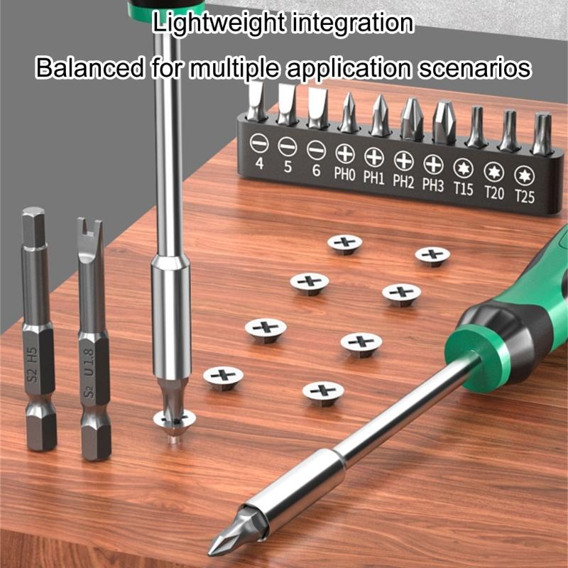 Professional Steel Screwdriver Bit Adapter Extended Shafts Nut Driver Suitable for Multiple Socket for Complex Tasks