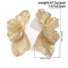 Exaggerated Leaf Drop Earrings Gold Color Plated Petal Pendant Earrings  Party Ear Accessories