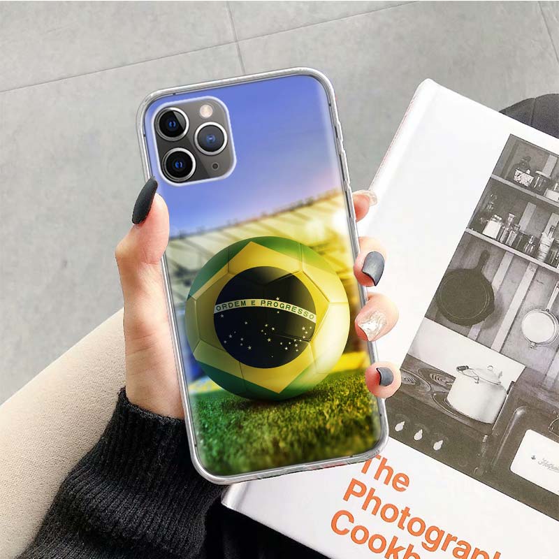 Football Soccer Ball Phone Case For Apple iPhone 17 Air 16 15 Plus 14 + 13 Mini 12 11 Pro Max 7 8 SE 16Max Soft Shell Cover Coqu