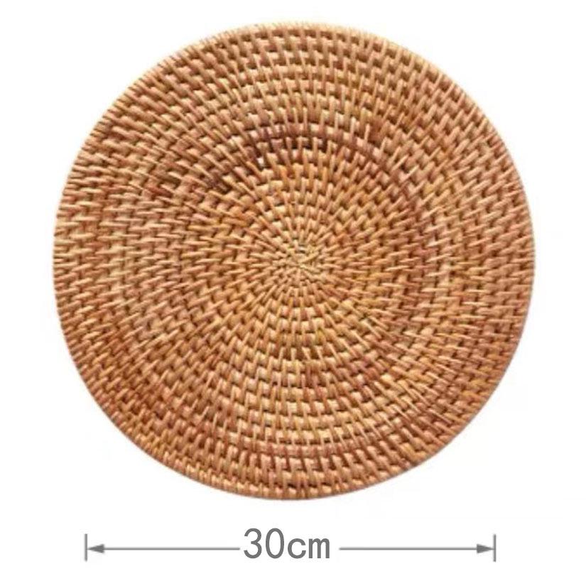 Handgefertigter vietnamesischer Rattan Hitzeschutz-Untersetzer für Ess- und Teegeschirr