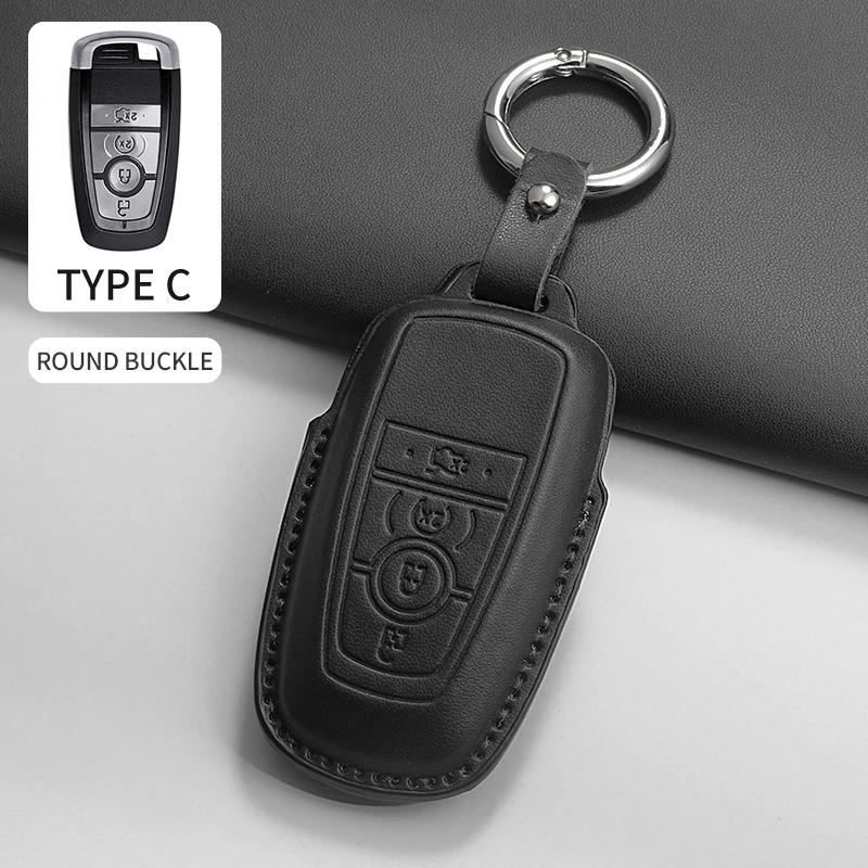 Car Key Case Cover for Ford Ranger Wildtrak Focus C-Max Galaxy Mondeo Explorer Edge EcoSport for Mustang Car Key Case Shell Fob