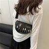 New piano keys trendy shoulder bag casual versatile temperament saddle bag niche design messenger bag