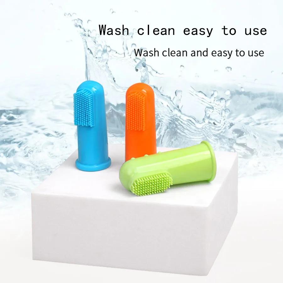 Dog Toothbrush Dog And Cat Oral Cleaning Products Finger Sleeve Cat Toothbrush Pet Finger Toothbrush