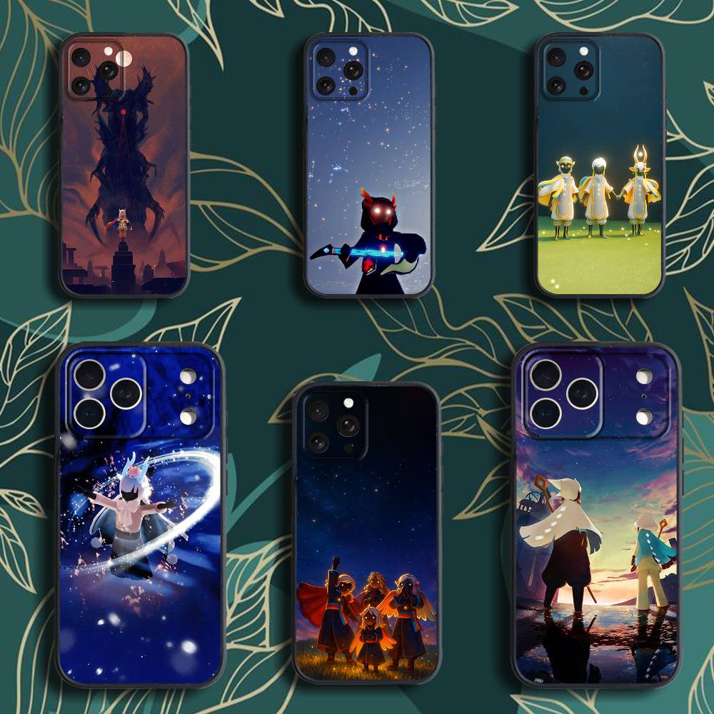Sky C-Children of the Light Phone Case For iPhone 17,16,15,14,13,12,Pro,Max,Plus,E,SE4,Air,Mini Black Soft Box