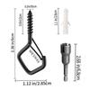 10 PCS Square Snap Safety Hooks Diamond Shaped Hangers Sturdy Anti-Drop Q-Type Hooks